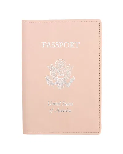 Royce New York Leather Rfid Blocking Passport Holder With Us Seal In Pattern