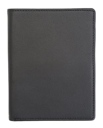 Royce New York Leather Rfid Blocking Passport Travel Wallet In Black