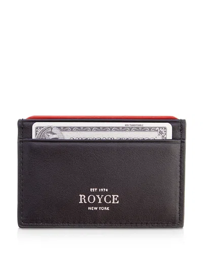 Royce New York Leather Rfid-blocking Executive Slim Credit Card Case In Brown