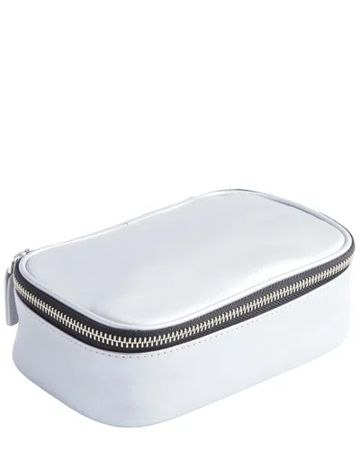 Royce New York Leather Tech Accessory Cord Organizer Case In White