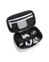 Royce New York Leather Tech Accessory Travel Storage Case In Silver