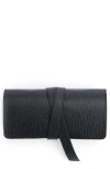 Royce New York Leather Tech Cord Organizer Roll In Black