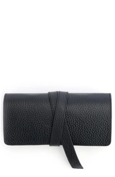 Royce New York Leather Tech Cord Organizer Roll In Black