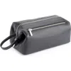 Royce New York Leather Toiletry Bag In Black