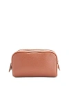 Royce New York Leather Toiletry Bag In Tan