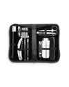 Royce New York Leather Travel & Grooming Toiletry Kit In Black