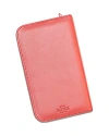 Royce New York Leather Travel & Grooming Toiletry Kit In Red