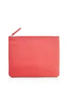Royce New York Leather Travel Pouch In Red