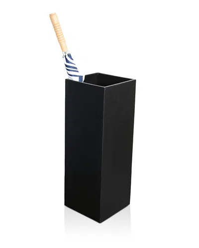 Royce New York Leather Umbrella Stand In Black