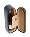 Royce New York Leather Wine Carrying Case In Blue