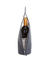 Royce New York Leather Wine Tote In Navy Blue