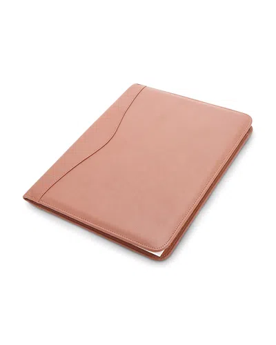 Royce New York Leather Writing Portfolio & Organizer In Pink