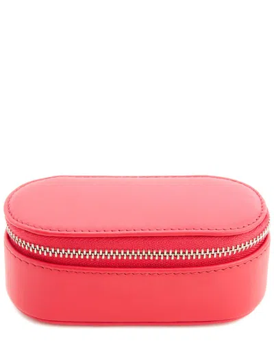 Royce New York Lipstick Leather Cosmetic Case With Mirror In Pink