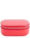Royce New York Lipstick Leather Cosmetic Case With Mirror In Pink