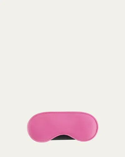 Royce New York Leather Eye Mask In Bright Pink