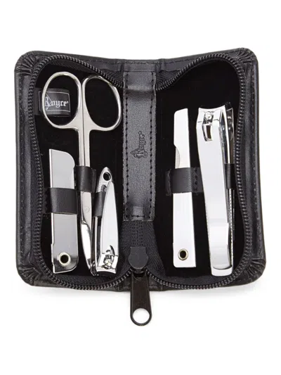 Royce New York Men's 5-piece Compact Manicure Grooming Kit In Black