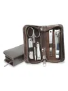 Royce New York Men's 5-piece Compact Manicure Grooming Kit In Brown