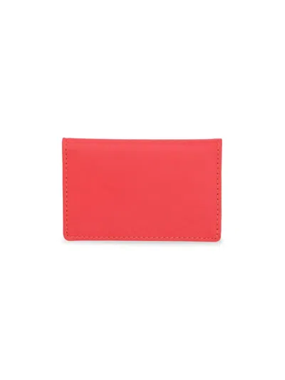 Royce New York Men's Leather Bi-fold Id Case In Red