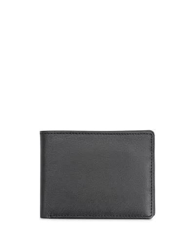 Royce New York Rfid-blocking Slim Bi-fold Leather Wallet In Black