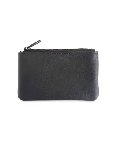Royce New York Men's Leather Key Ring Coin Pouch In Black