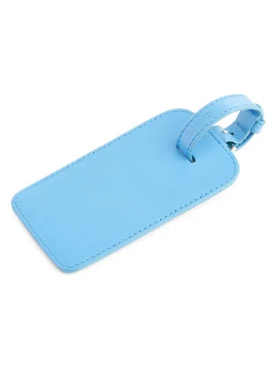 Royce New York Men's Leather Luggage Tag In Blue
