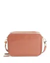 Royce New York Mini Leather Crossbody In Tan