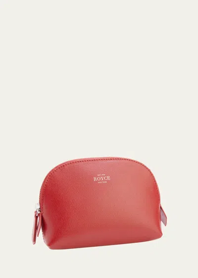 Royce New York Compact Cosmetic Bag In Red