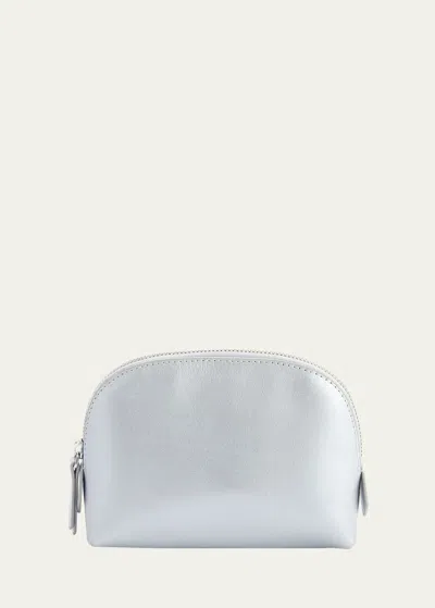 Royce New York Compact Cosmetic Bag In Silver