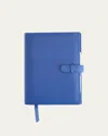 Royce New York Personalized Executive Leather Daily Planner In Cobalt Blue