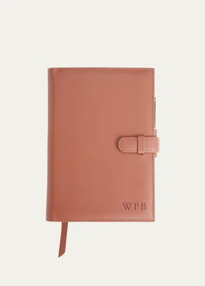ROYCE NEW YORK MONOGRAMMED EXECUTIVE WEEKLY LEATHER CALENDAR PLANNER