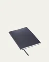Royce New York Monogrammed Leather Bound Executive Notebook In Black