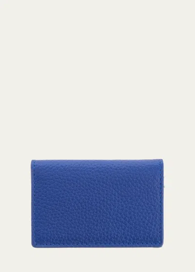 Royce New York Executive Card Holder In Cobalt Blue