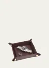 Royce New York Catchall Valet Tray In Burgundy
