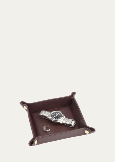 Royce New York Catchall Valet Tray In Burgundy