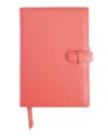 Royce New York Monogrammed Leather Executive Journal With Rollerball Pen In Red
