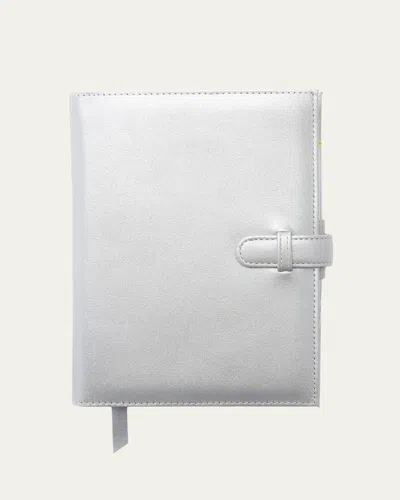 ROYCE NEW YORK MONOGRAMMED LEATHER EXECUTIVE JOURNAL WITH ROLLERBALL PEN