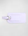 Royce New York Leather Luggage Tag With Silver Hardware In Lavender