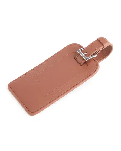 ROYCE NEW YORK MONOGRAMMED LEATHER LUGGAGE TAG,PROD232130270