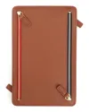 Royce New York Monogrammed Leather Rfid Blocking Foup Zip Travel Organizer In Brown