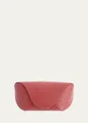 Royce New York Suede Lined Sunglasses Carrying Case In Red