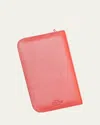 Royce New York Monogrammed Leather Travel Grooming Toiletry Kit In Pink