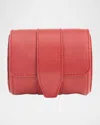 Royce New York Suede Lined Single Watch Roll In Red