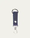 Royce New York Monogrammed Leather Valet Key Chain In Blue