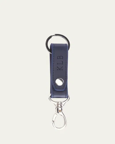 ROYCE NEW YORK MONOGRAMMED LEATHER VALET KEY CHAIN
