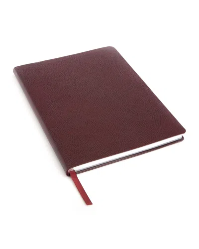 Royce New York Pebble Grain Contemporary Journal In Burgundy