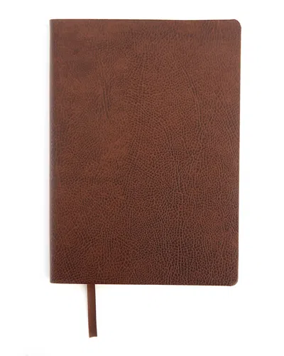 Royce New York Pebble Grain Contemporary Journal In Brown