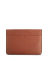 Royce New York Pebble Grain Leather 13 Laptop Sleeve In Tan