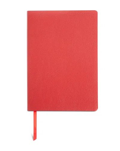 Royce New York Pebbled Leather Lined Journal In Red