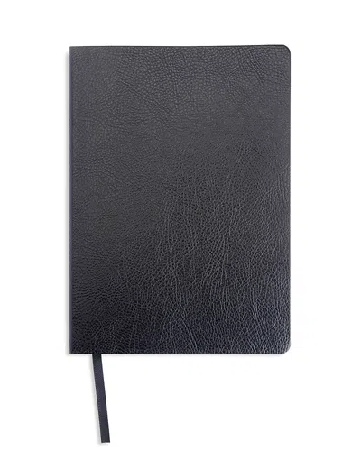 Royce New York Pebbled Leather Lined Journal In Black