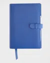 Royce New York Personalized Executive Leather Daily Planner In Cobalt Blue